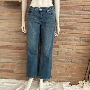 SONG Straight Wide Leg Mid Rise Jeans 7/28